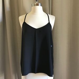 Hollister Black Satin Camisole M NWT